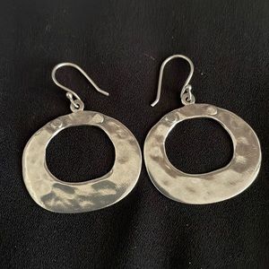 SILPADA EARRINGS, sterling silver, circular dangling earrings.
